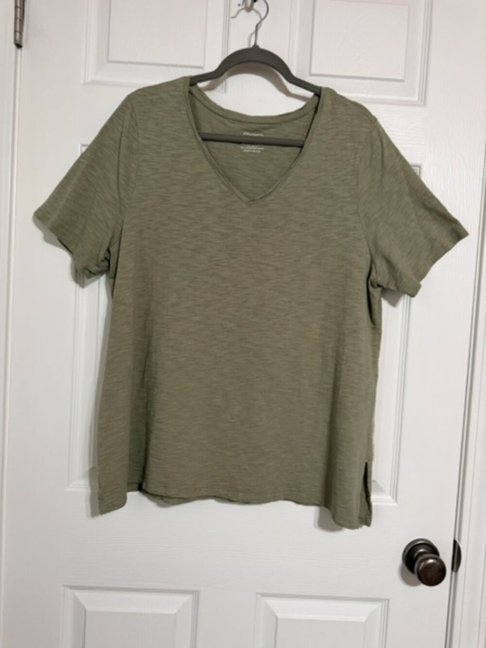 Chico's Sage Green T-Shirt and White T-Shirt - Picture 2 of 7